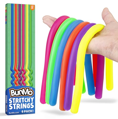 BUNMO Kids Easter Basket Stuffers - Sensory Stretchy Strings for Toddlers 3+ - Stimulating Fidget Toys for Toddlers - Easter Basket Stuffers for Kids...