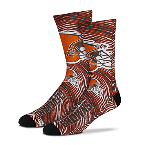 Zubaz By For Bare Feet NFL Zubified Youth One Size Dress Socks Cleveland Browns