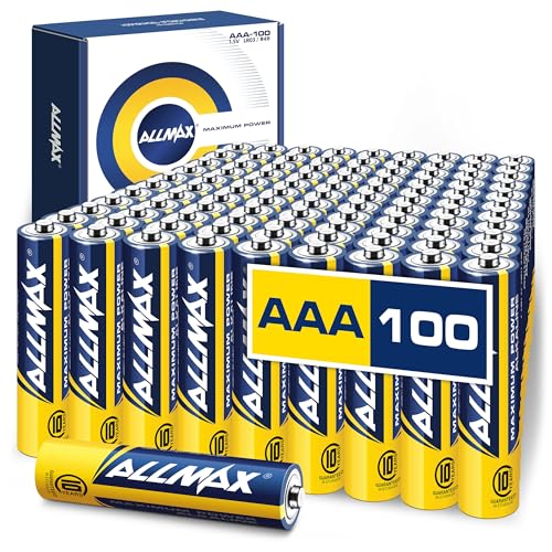 Allmax AAA �P4�` Maximum Power �A���J�����d�r�i100�{����j? ���������A�R��h�~�݌v�A10�N�ۑ��\�A�ő含�\ (1.5V)