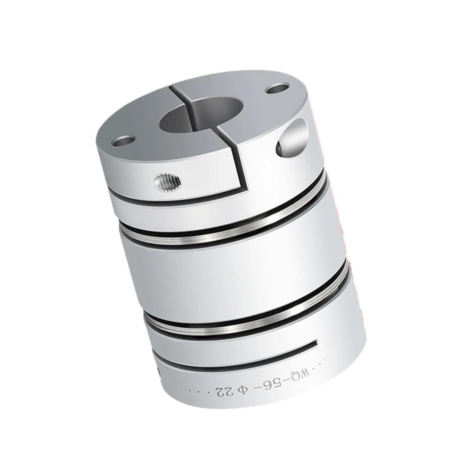 D56L87 Conector elástico de acoplamiento de doble diafragma de aleación de aluminio D56mm L87mm for codificador de servomotor a pasos de tornillo de bola(5mm to 8mm)