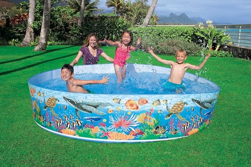 Image of Snapset Bath tub of Without air for Kids /Babies Bathing & Fun at Beach,Home Indoor & Outdoor in Vacation with Easy Setup for Swimming Pool Experience and Enjoyment (8 feet X 1.6 inches)