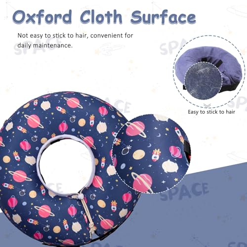 Image of Inflatable Dog Cone Collar,Waterproof Soft Dog Donut Cone for Large Medium Small Dogs Cats, Recovery Pet E-Collar Alternatives After Surgery (Planet, Small)