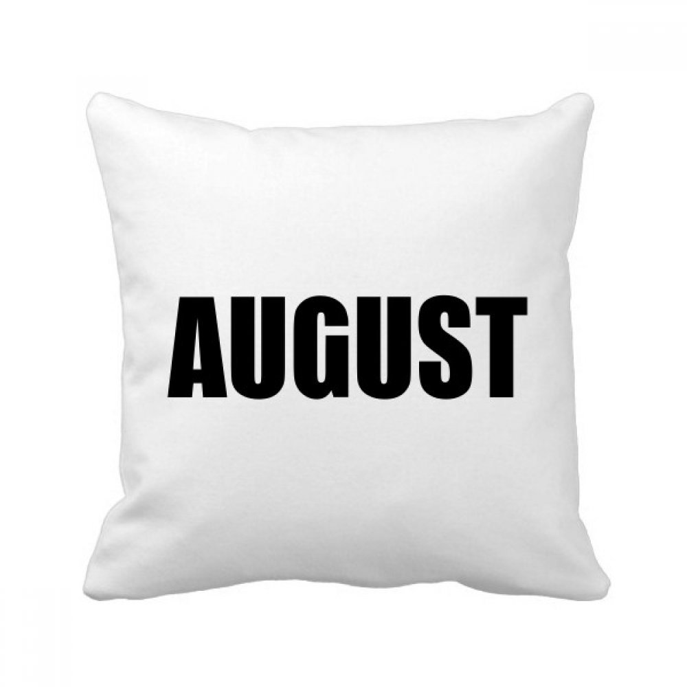 Coussin Mois d'août Noir 40x40 cm avec insert oreiller décoratif pour canapé salon multicolor
