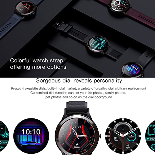 Fitness-Tracker Met Weersvoorspelling Muziekbesturing Inkomende Oproep, IP68 Waterdichte Activiteitentracker, Stappenteller Stappenteller Horloge Stopwatch Voor Heren,Purper - Afbeelding 8