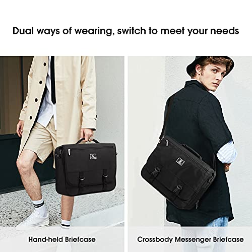 OIWAS-Briefcase-Lightweight-for-14-Inch-Laptop-Business-Messenger-Bag-Commuter-Satchel-Water-Resistant-School-Book-Computer-Work-Office-Black