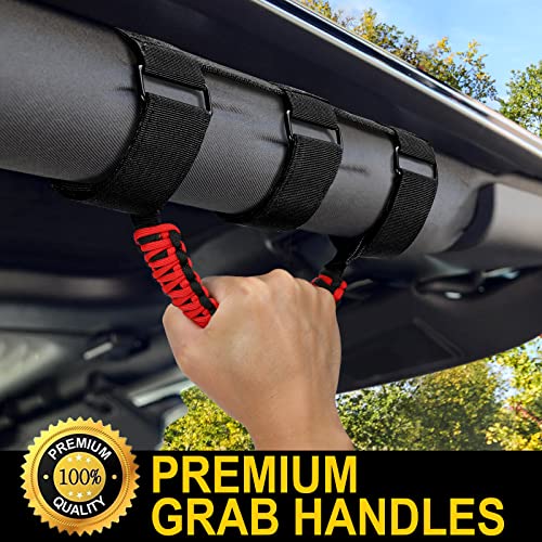 Image of moveland 2 Pack Roll Bar Grab Handles for Jeep Wrangler TJ YJ JK 1955-2023