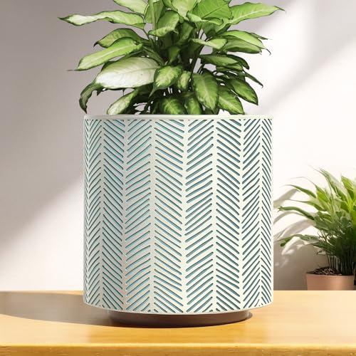 GUGUGO Slash Line Plant Pots, Boho Modern Geometric Planters Pots