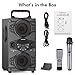 Bluetooth Speakers, 60W Portable Wireless Loud Outdoor Home Party Bluetooth Speaker with Subwoofer, FM Radio, LED Colorful Lights, Microphone, Remote and Big Powerful Stereo Deep Bass Sound Boombox