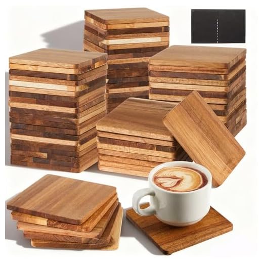 Ferrochef 60 Pcs Wooden Coasters Set