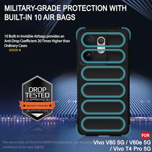 Image of TheGiftKart Liquid Silicon Back Cover Case for Vivo V60 5G / V60e 5G / Vivo T4 Pro 5G | Shockproof Military Grade Protection | Micro-Fibre Cloth On Inner Side | Anti-Slip Grip Back Cover (TPU, Black)
