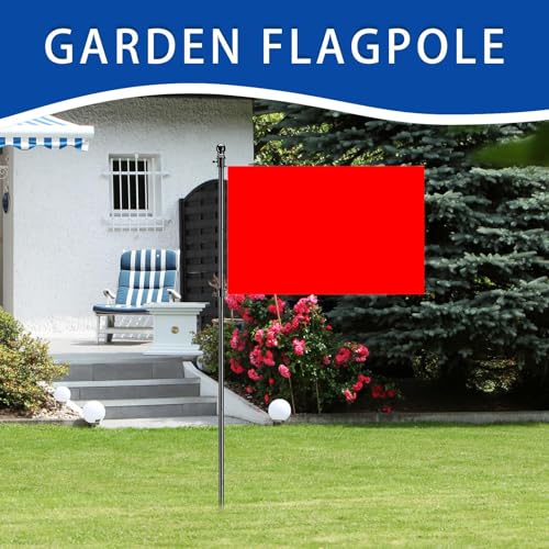 Mât de drapeau de maison ajustable dans le sol pour éviter les perçages - 3