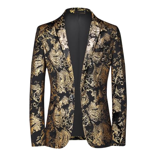 Men's Dress Floral Suit Notched Lapel Stylish Blazer Suit Blazer Suit Jacket Dinner Party Prom Wedding Stylish Tuxedo
