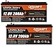 2 Pack Qidianfy 12V 200Ah LiFePO4 Battery 2.56KWh, Built-in 100A BMS, 6000+ Deep Cycle Lithium Iron Phosphate Rechargeable Battery, Ideal for RV, Marine, Solar, Off-Grid, Camping and Trolling Motor