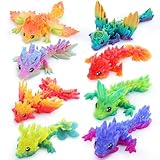 JOYIN 8 Pcs 3D Printed Dragon, 4.4' Colorful 3D Printed Flexible Articulated Dragon Fidget Toys for Home Office Desk Decor, Autism Stress Relief Fidget Toys for Kids & Adults Birthday Gift