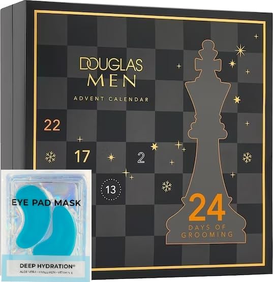 Douglas - Men/Herren - Adventskalender - Advent Calendar - 24 Beauty Produkte für Gesicht, Haare und Körper + Geschenk 1x Deep Hydration Eye Pad