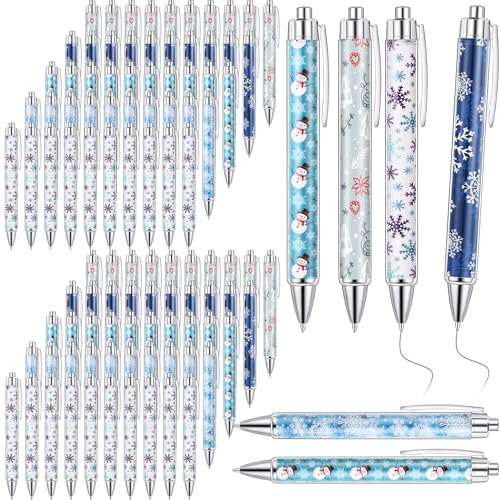 Tenceur 150 Pcs Christmas Ballpoint Pens Bulk with Black Ink,