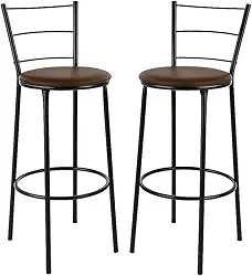 Kit 2 Banquetas Alta Banco Bistro Desmontavel Preto Balcao Cozinha Área Gourmet 90cm Altura (VERMELHO) (MARROM)