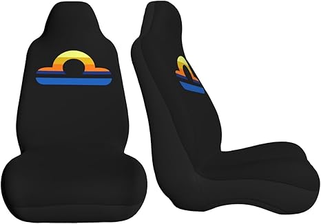 Zodiac Sign Libra Symbol Car Seat Covers Front Seat Covers Protector Car Interior Decor Set of 2 Fit Most Car Seat Covers for Car SUV Truck Sedan