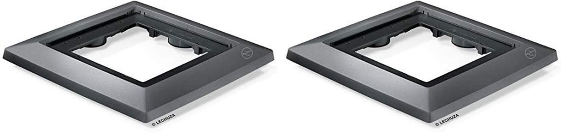 Lechuza – Support à roulettes d’Extérieur et d'Intérieur – pour modèle Cubico Color/Cottage/Premium – Coloris Anthracite – 41 x 41 x 4,5 cm (Lot de 2)