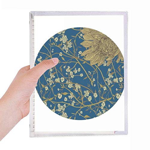 Carnet de notes cadeau chrysanthème peint à la main à feuilles mobiles