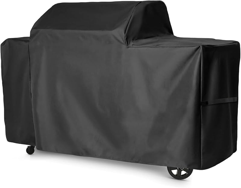 Grill Cover for Traeger Grills BAC776 Woodridge Pro & Woodridge Elite Wood Pellet Smoker, 600D Heavy Duty Waterproof Full-Length All Weather Grill Cover TFB97JLH Accessory