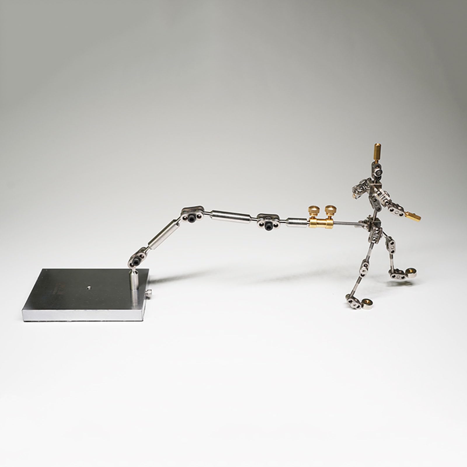 Pantalla de figura de acción, Marioneta de animación cinematográfica de acero inoxidable, Kits de armadura de movimiento detenido de bricolaje Carga útil máxima 100G para sostener marioneta de armad