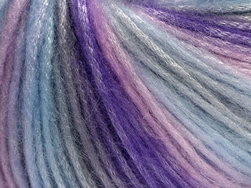 Image of Ice Yarn Picasso (3 Pack) Light Shinny Knitting Crochet for DIY Hand 44% Acrylic, 56% Polyester (3x1.76 Oz),(3x125 yds) (Light Blue, Light Pink, Light Lilac, Light Grey)