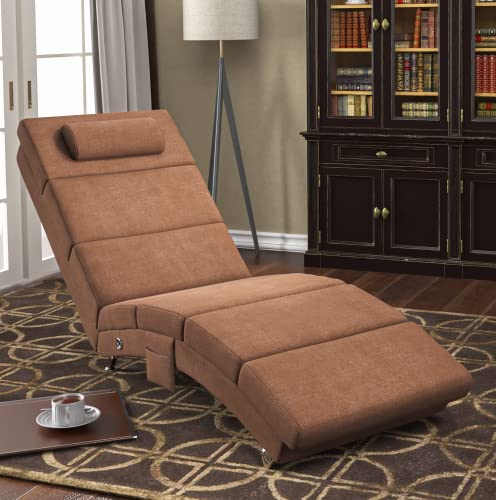 image for YOLENY Massage Chaise Lounge,Electric Recliner Heated Chair,Ergonomic 