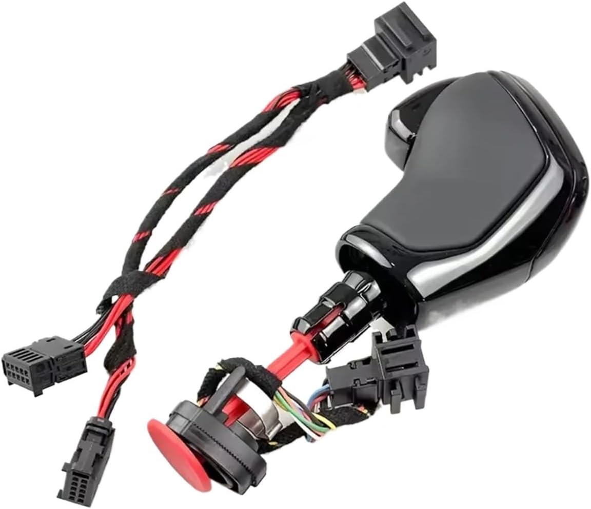 Gear Shift Knob Automatic Gearbox Transmission Shifter Electronic Handle with Light Compatible for Golf MK7 Compatible for Passat B8 Compatible for Tiguan Mk2(Red)