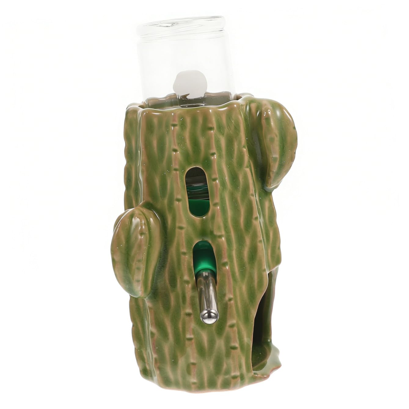 Verstellbare Vertikale Hamster wasserflasche mit Keramikhalter Auslaufsicherer Trinkflaschenhalter für Chinchillas und Meerschweinchen Praktisches Kleintier zubehör in Hellgrün