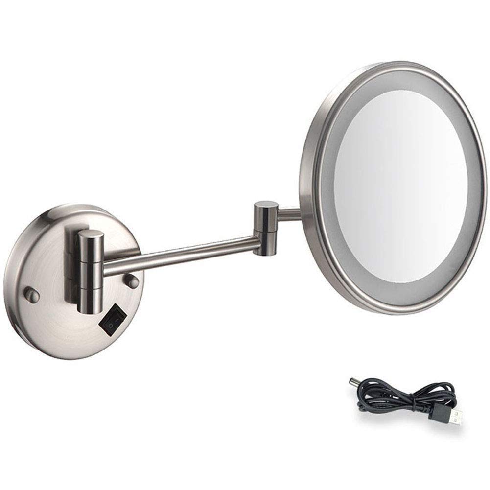 Miroir grossissant mural LED 10x pour éviter les erreurs de maquillage et rasage