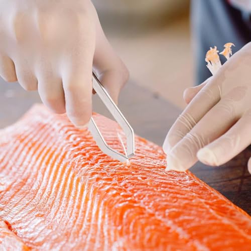 Pinzette da Cucina, Set di Pinze Piatte e Diagonali in Acciaio Inossidabile per Cucinare Alimenti e Styling, Adatte per Pesce, Pollo, Anatra, Maiale, Frutta - immagine 6