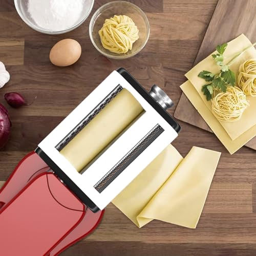 Image of Pasta Maker Attachment for All Kitchenaid Mixers, Noodle Maker Kitchen Aid Mixer Accessories 3 In 1 Including Dough Roller Spaghetti Fettuccine Cutter - Homemade Fresh Pasta Easily!