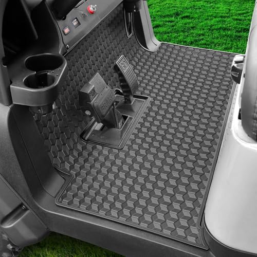 Golf Cart Floor Mat for Precedent Floor Mat 3/10 Thickness Rubber Full Coverage Precedent Mat Fit for Club Car Precedent (2004-2025) / Onward & Tempo (2017-2025) / Villager & V4L (2019-2025) Black