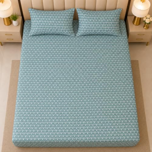 Image of THEA Double Bedsheet Set| 100% Cotton Like Soft Fabric