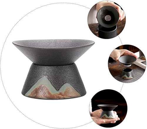 Miniatura 2 de ULTNICE Infusor de taza de té de malla, infusor de filtro de té, colador de té cerámica suelta, malla de té, infusor de té chino, utensilios de té