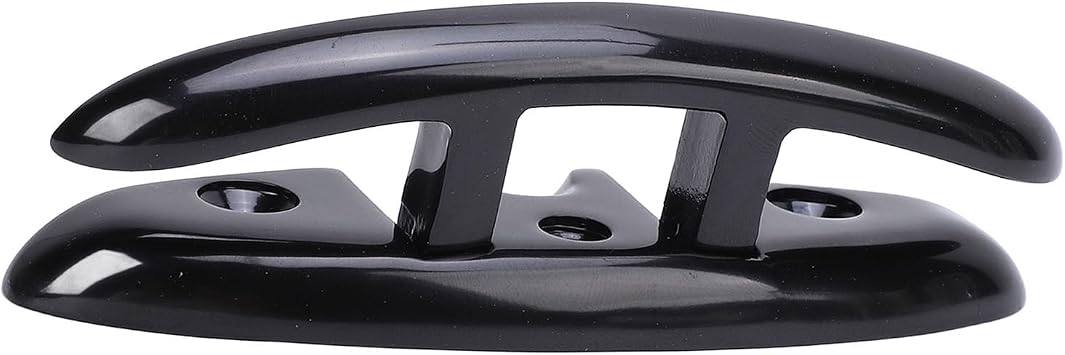 5in Boat Folding Cleat Heavy Duty Black Stainless Steel Marine Dock Cleat for Yachts Speedboats Fishing Boats