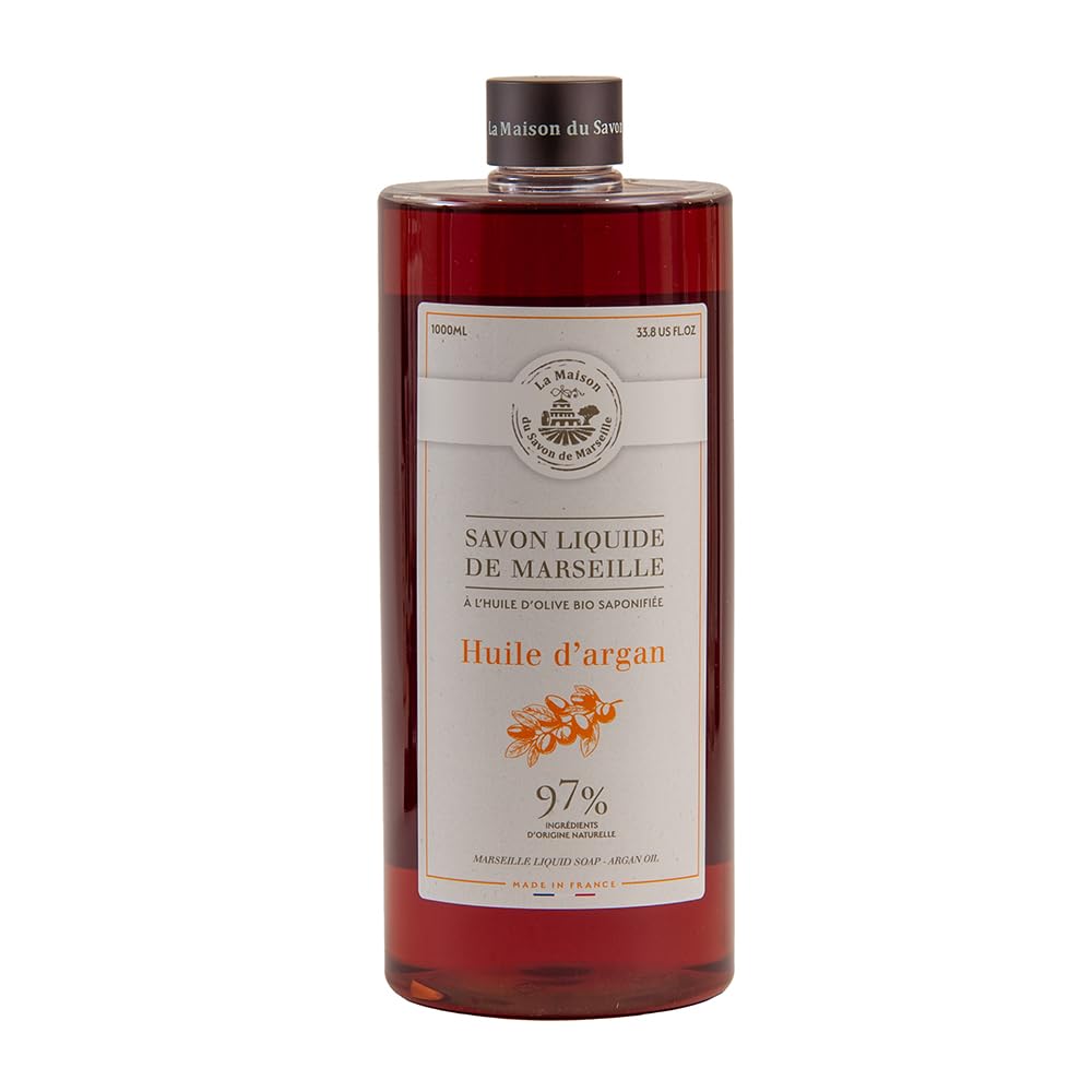 La Maison du Savon de Marseille French Liquid Soap Hand Wash Argan Oil 1 Litre