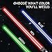 3 Packs 3 Colors Light Sabers with FX Sound (Motion Sensors) for Kids, Expandable Handle Light up Sword for Halloween Xmas Boys Children's Day Dress Up Parties Costum Galaxy War Fighters and Warriors