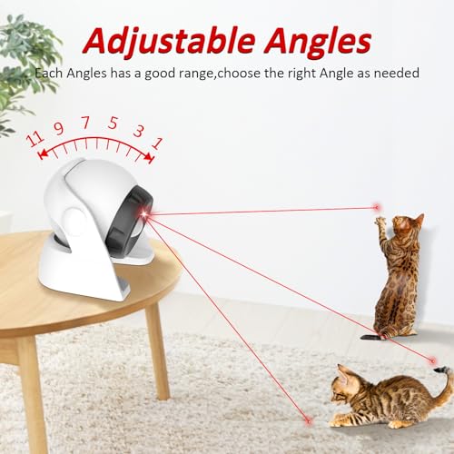 Mdupw 2 in 1 Motion Activated and Automatic Cat Laser Toys, Interactive Cat Toys Built-in Real Motion Sensor, Multi-Angle Adjustable Rechargeable Pet Toys for Indoor Cats Kittens and Dogs - Thumbnail 6