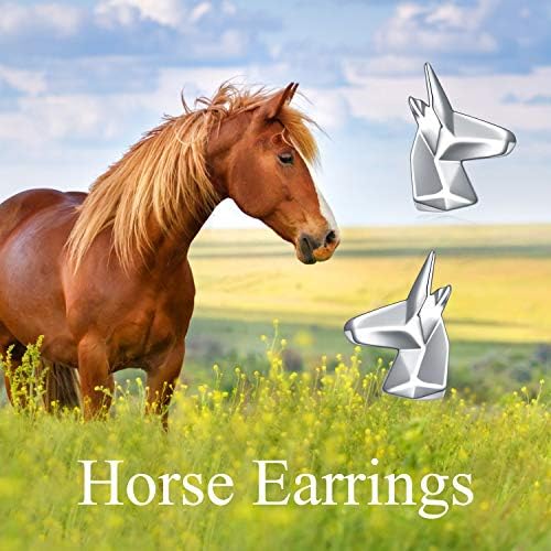 Cat/Horse/Paw/Star Earrings Sterling Silver Stud Earrings Little Animal Gold Moon and Star Earrings Jewellery Birthday Gifts for Women Mum Daughter Girls