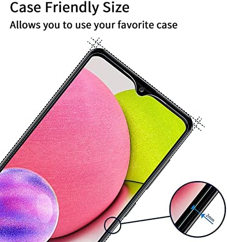 GOZOPO Screen Protector for Samsung Galaxy A03s / Galaxy A04s / Galaxy A03 / Galaxy A02s, (3 Pack) Anti-Scratch, Bubble Free, HD Tempered Glass Film