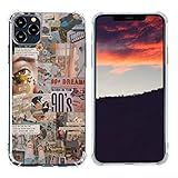 Case for iPhone 11 Pro, 90's Vintage Vibe Collage Aesthetic Retro Sunflower Slim Case TPU Bumper...