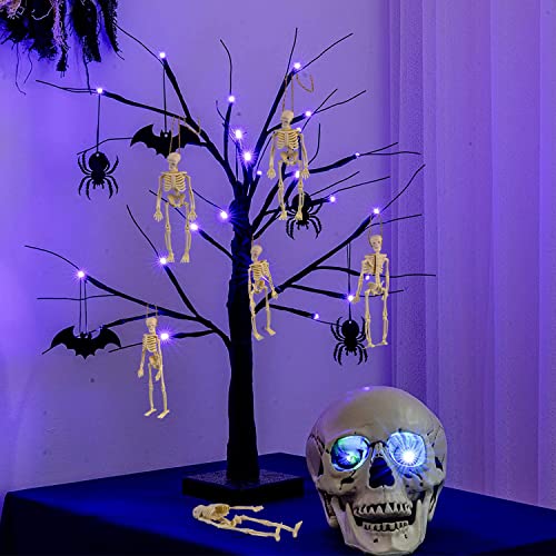 Fingooo Skeletons For Halloween Decor, 6 Piece Mini Seleton Figurines 6” Small Skeleton Halloween Decoration For Haunted House Accessories Party Favors #TOP2