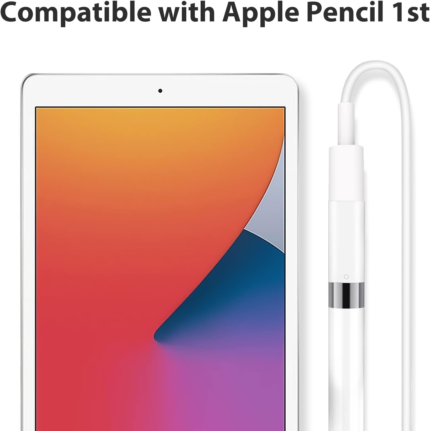 iMangoo Adapters Compatible with Apple Pencil Adapter 2 Pack Lightning Cable Charging Adapter for iPad Pro Pencil Pen Female to Female Connect Charger Adapter Connector for Apple Pencil 1st Generation