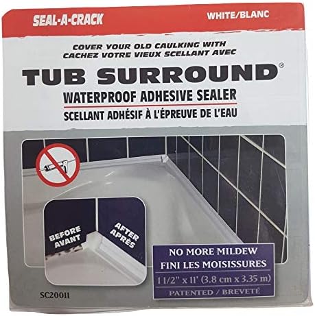 Bath Sealant Tape (Can Seal over old sealant) 1½" x 11" White