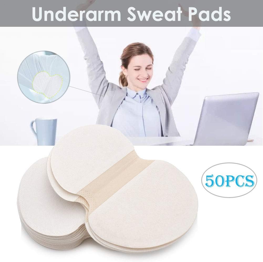 Underarm Sweat Pads for Women & Men, Block Armpit Odor & Sweat, High Strength Antiperspirant pads, Disposable Perspiration Absorbing Pads (50PCS)