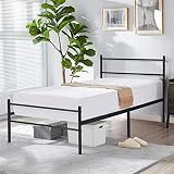 FurnitureR Bed Frame No Box Spring Needed Twin Size Bed Frames for Teens/Adults, Modern Simple Style