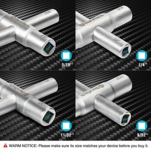 Duratech 3-In-1 Plumber Wrench & 4 Way Sillcock Key, 2-Pack, For Valve, Faucet Nuts, And Spigots #TOP3
