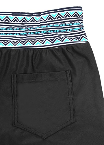 OUO Women's Swim Shorts Printed Waist Boy Style Short Brief Bottoms for Women, XL, Floral - Image 6